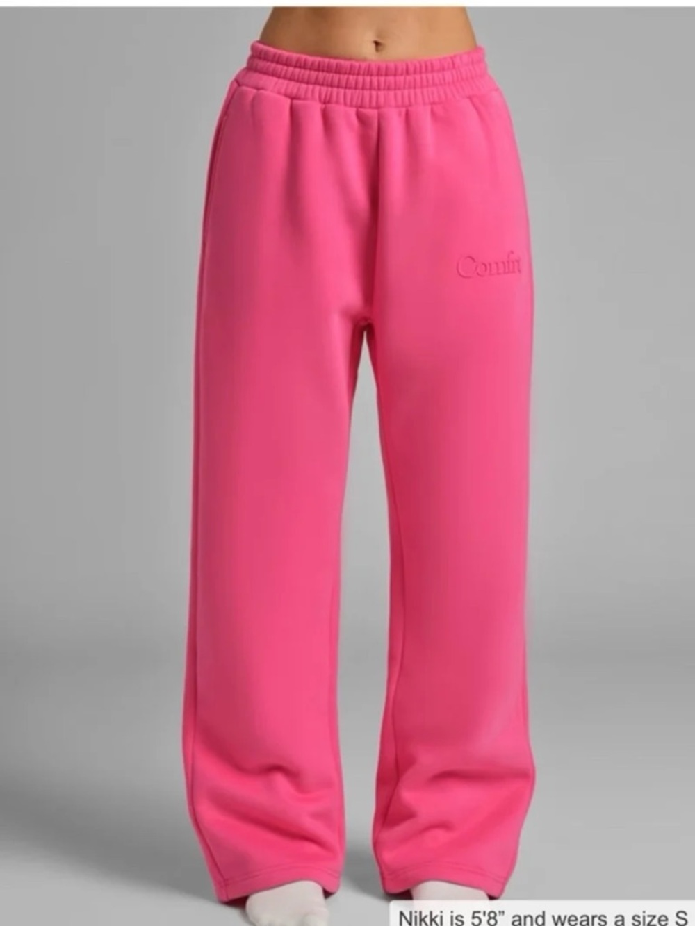 Comfrt Minimalist Straight Leg Sweatpants in Hot Pink size Large